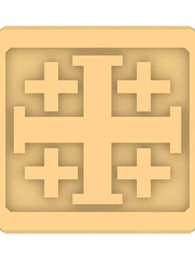 Alluring Gold Jerusalem Cross Men's Signet Ring